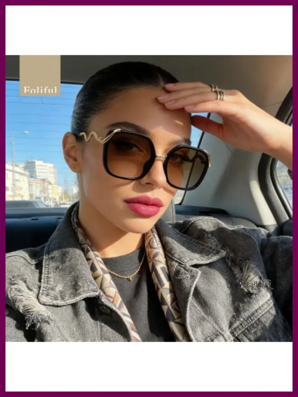 Women's Oversized Square Sunglasses HD Polarized UV Protection